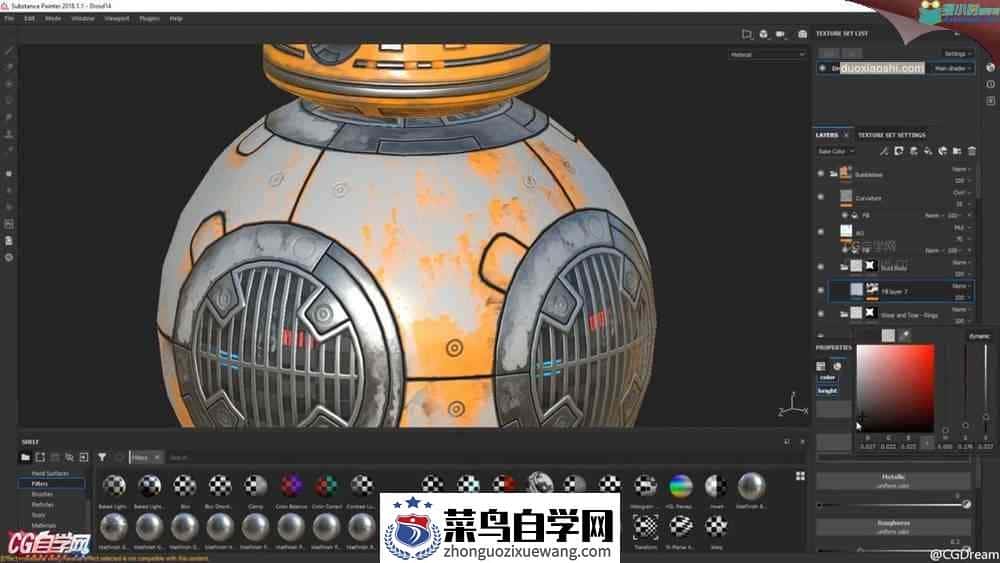 星球大战机器人《droid》3d模型制作教程starwarsdroidtutorial