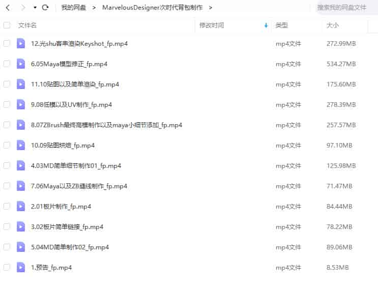 Marvelous Designer次时代背包制作教程