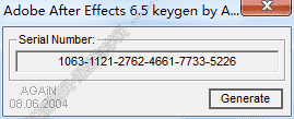 Adobe After Effects6.5激活码【AE6.5注册机】序列号生成器