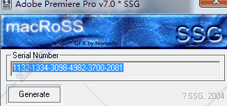 Adobe Premiere7.0序列号【PR7.0注册机】开心补丁