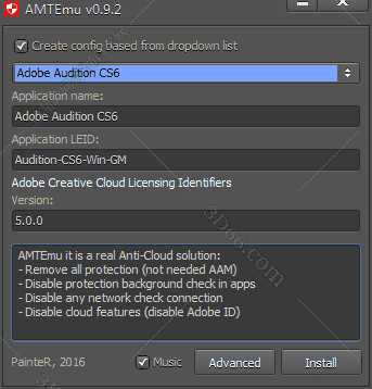 Adobe Audition cs6序列号【Au cs6注册机】开心补丁