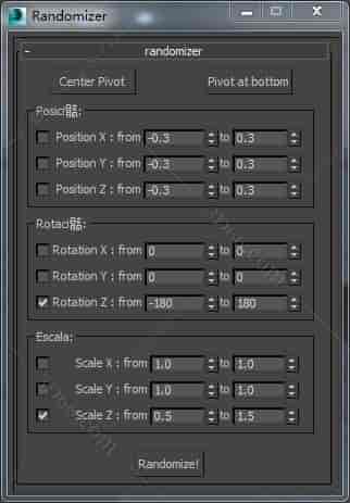3DMAX randomizer脚本插件