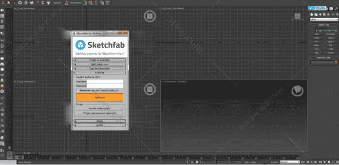 将MAX模型发布到Sketchfab插件V8.09 For 3DsMax 2014-2018