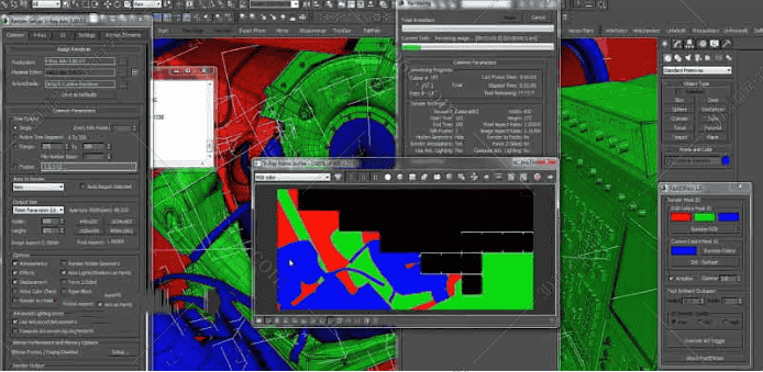 3DMax随机颜色脚本FasteIDPass v1.0 For Max 2009 – 2015