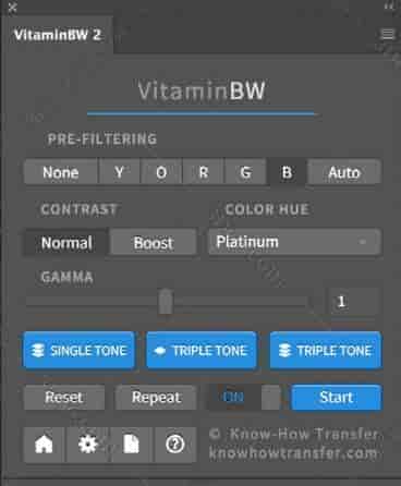 PS智能黑白高级插件 – VitaminBW v2.0.2 Mac