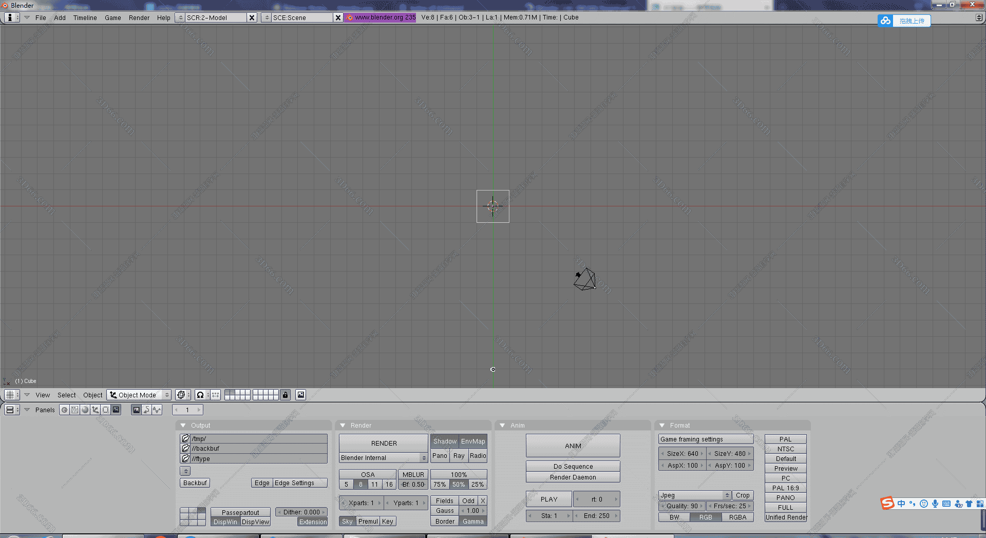 Blender 3D2.35【Blender2.35开心版】汉化中文版