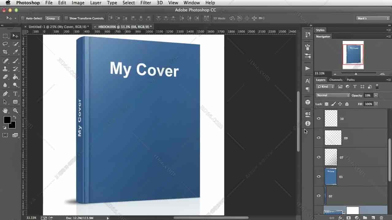 3D图书产品终极Photoshop动作[Action]集Cover Action Pro 1.0+2.0+2.5