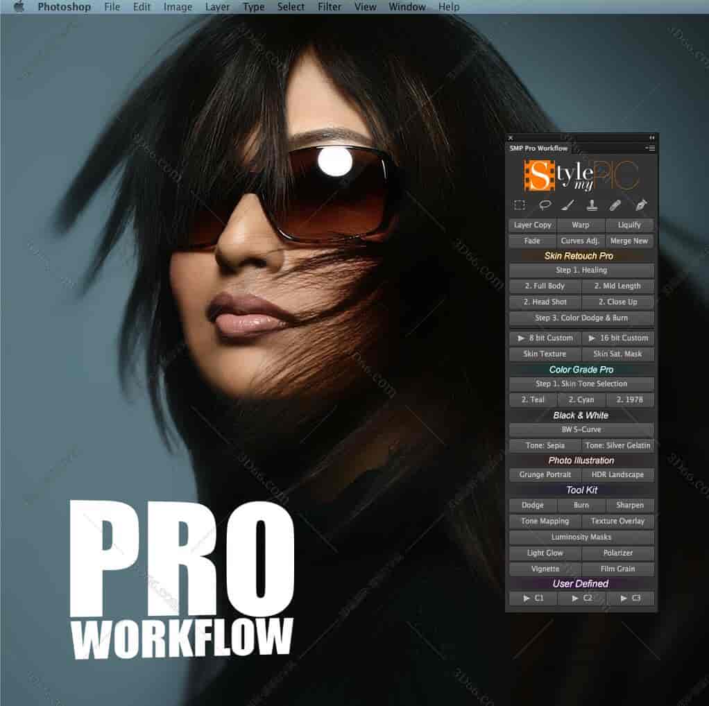 [Mac/Win]StyleMyPic高端修饰专业颜色分级Photoshop插件Workflow Panel v2.0