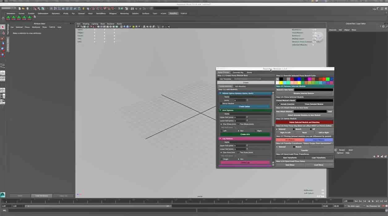 Maya角色绑定插件：Rapid Rig Modular v2.3.7
