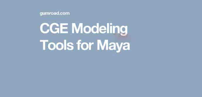 Maya布尔建模插件：CGE Modeling Tools