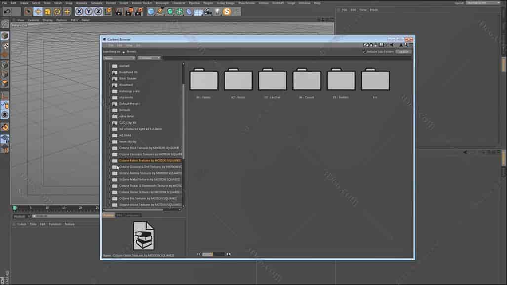 C4D100组道路和裂缝沥青路面材质预设插件