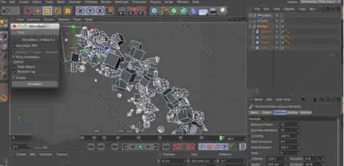 C4D粒子烘焙到关键帧插件：Nitro4D NitroBake v2.02