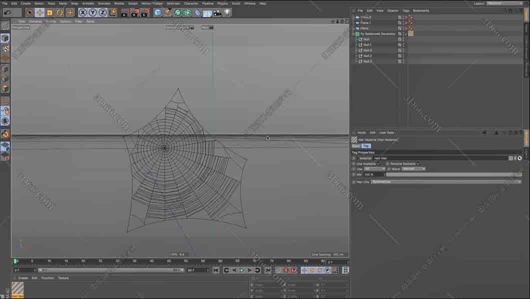 C4D蜘蛛网插件:AEScripts SpiderWeb V1.2