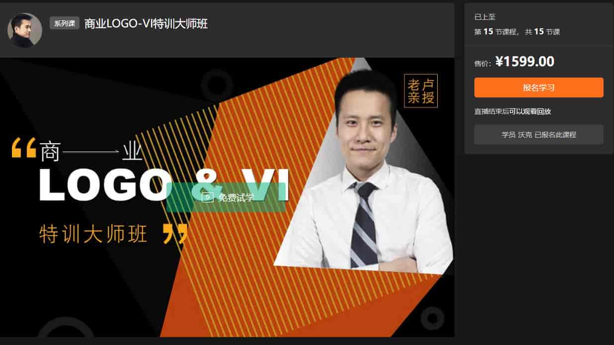 卢帅 商业LOGO-VI特训大师班