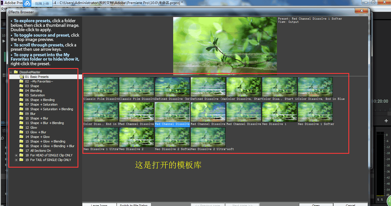 PR溶解转场插件DissolveMasterv1.21中文开心版
