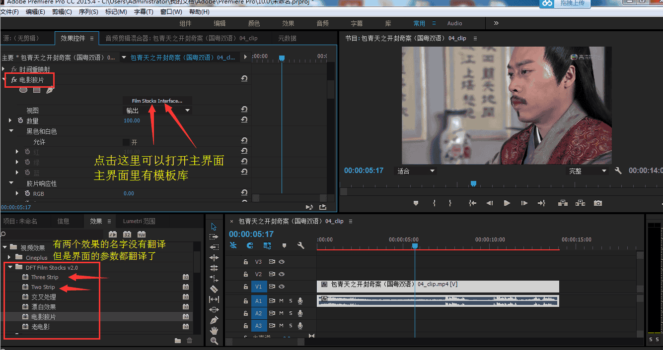 Pr电影胶片模拟调色插件DFT+FilmStocks+v2.0v10+CE中文汉化开心版