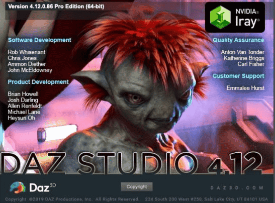 DAZ Studio Pro Edition  4.12.1.118【DAZ Studio 4.12】免费开心版