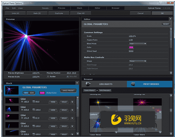 optical flares1.3.5【AE镜头光晕插件】开心版