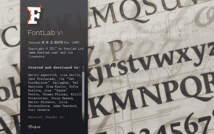 FontLab VI 6.0.2【字体设计及开发软件】英文开心版