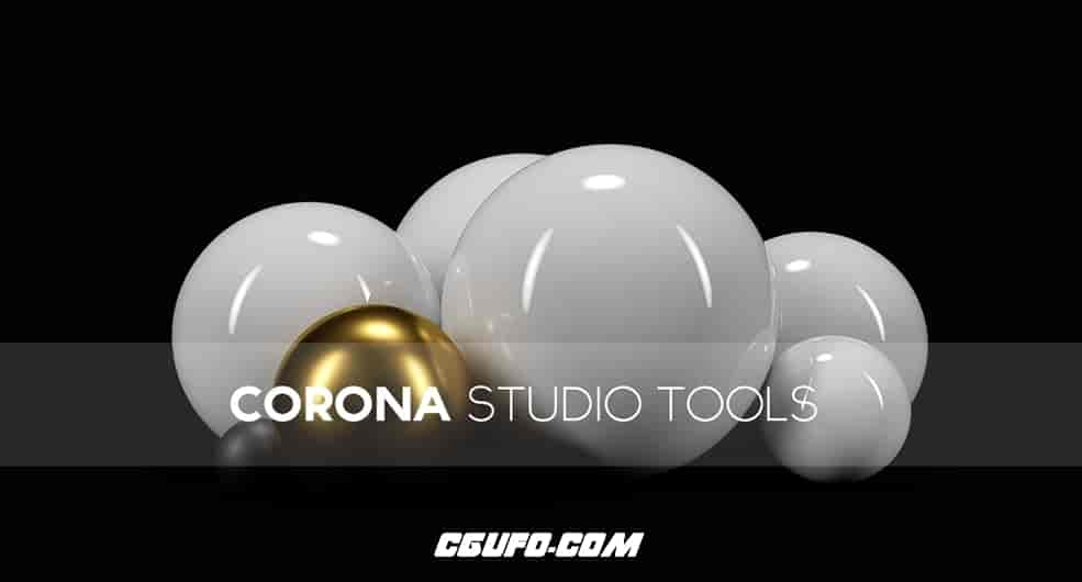 C4D预设:Corona渲染器专业演播室环境灯光照明预设C4D Corona Studio Tools Pro v1.0 免费下载
