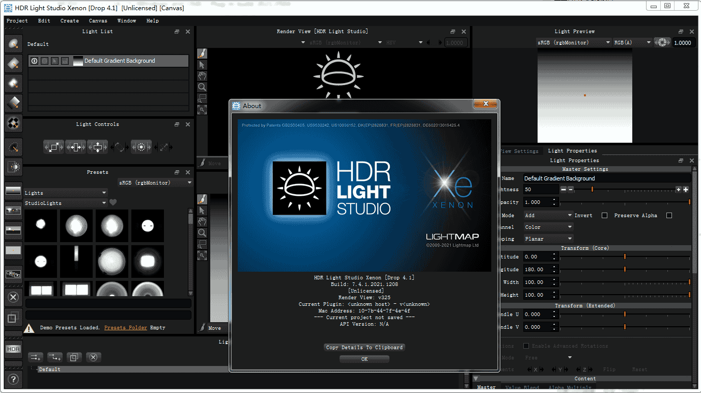 Lightmap HDR Light Studio Carbon 7.4.0【三维渲染室内摄影棚灯光HDR环境软件】开心版 附接口插件