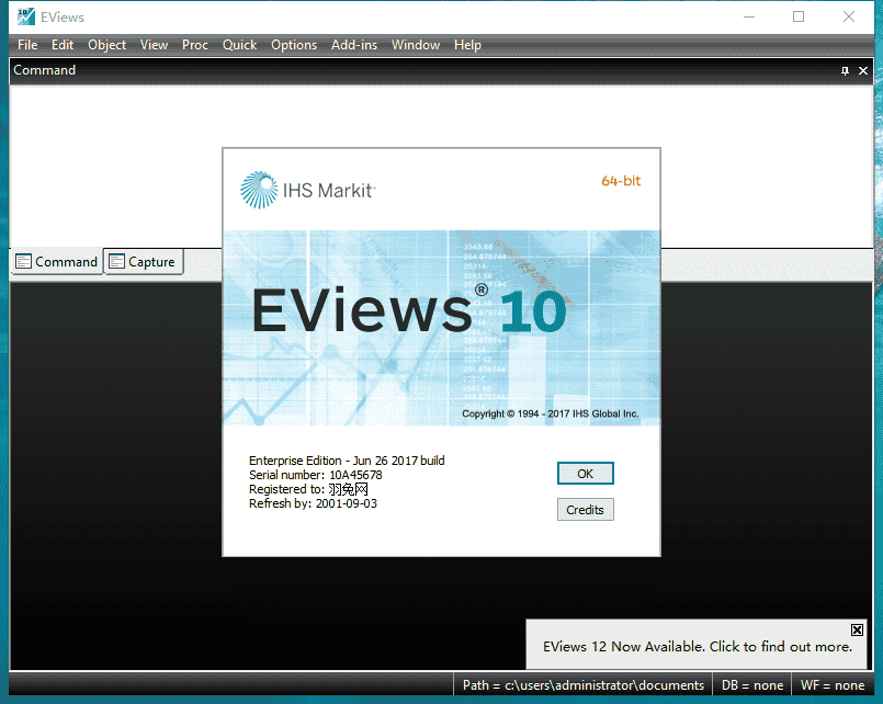 eviews 10【附安装开心教程】绿色开心版