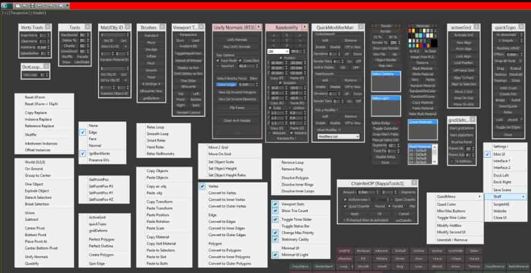 【3dmax插件】3DS MAX自定义快捷工具栏 Rappa Tools V3.56 3ds Max 2010-2023英文版下载
