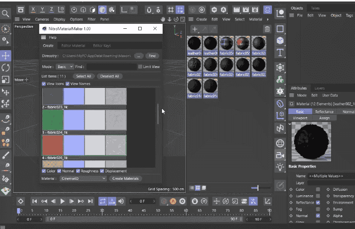 【C4D插件】C4D多通道贴图材质自动生成插件 Nitro4D MaterialMaker v1.01 For Cinema 4D 英文开心版下载