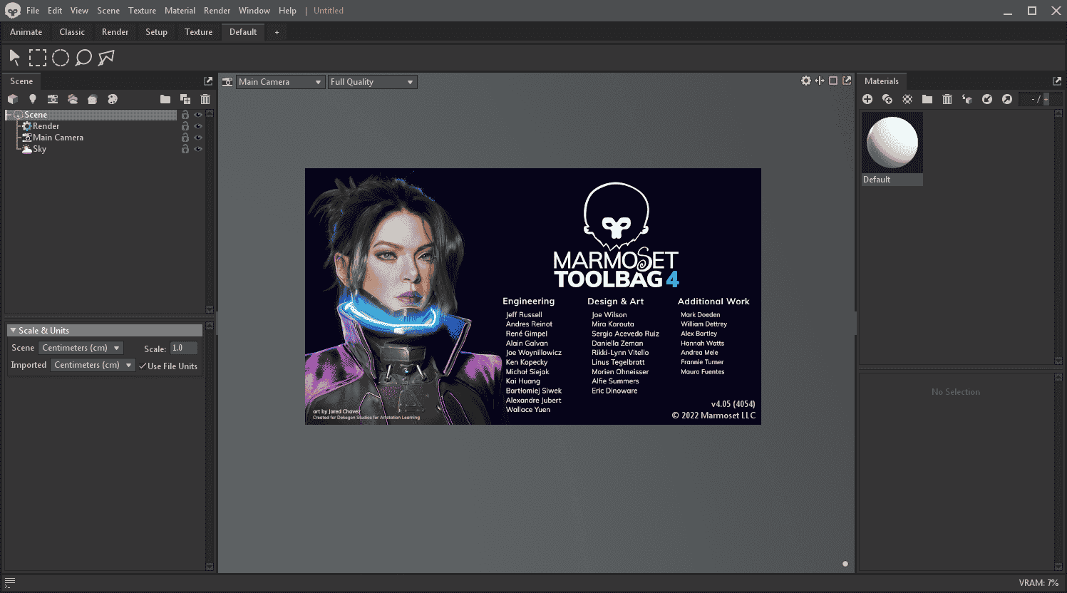 【八猴渲染器免费下】Marmoset Toolbag v4.05英文开心版附安装教程