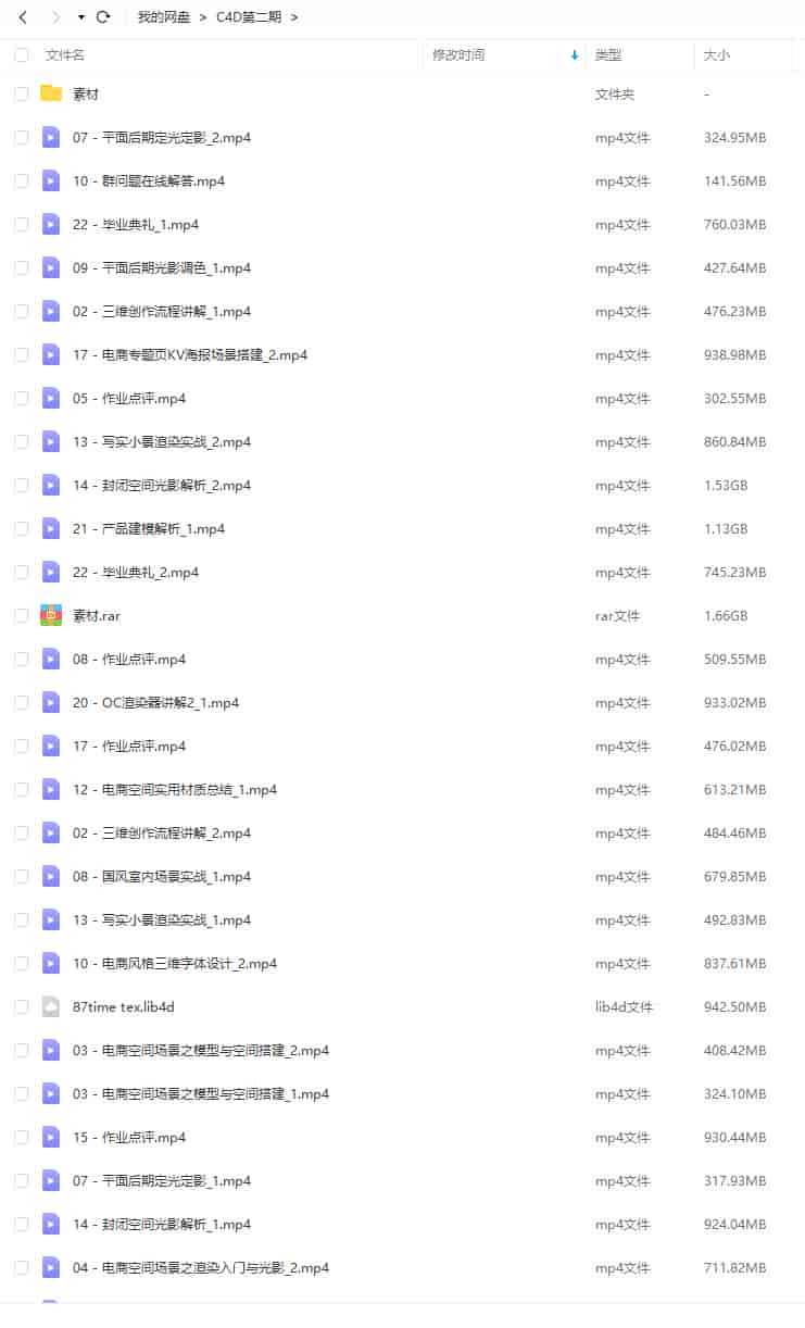 87timeC4D+PS合成班第二期2020年【画质高清有素材】