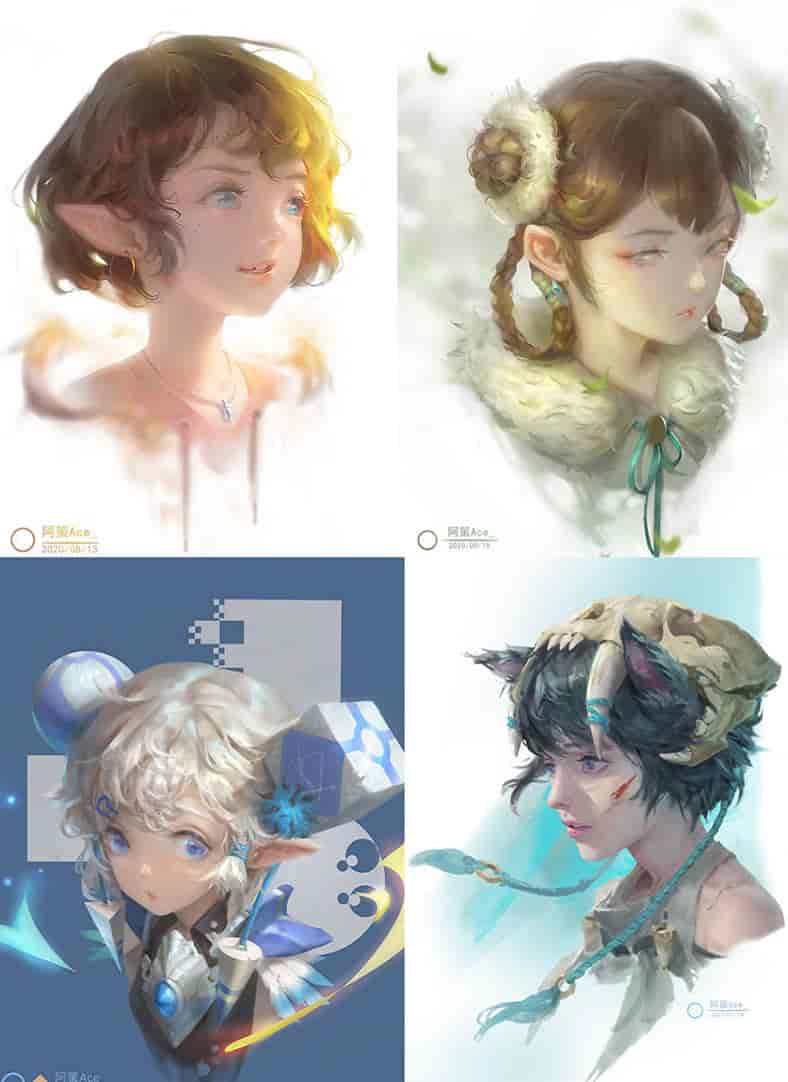 阿策第七期通用头像课2021年【画质高清有笔刷课件】