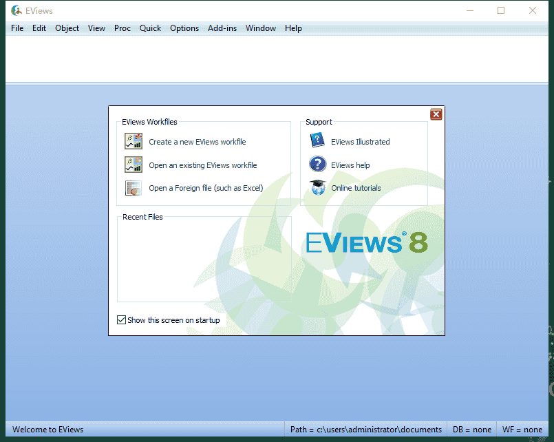 Eviews 8.0(附序列号+密钥)免费开心版