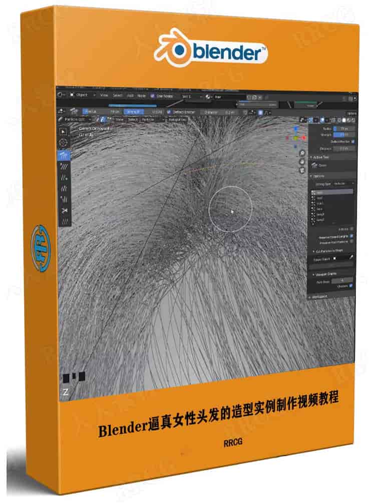 Blender女性头发造型实例制作【画质高清有素材】