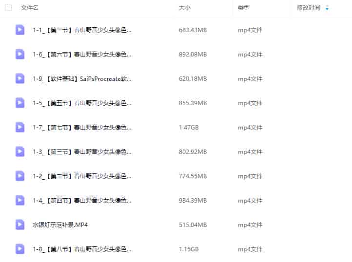 莫那春山野音清透少女头像色彩团练2024【画质不错只有视频】