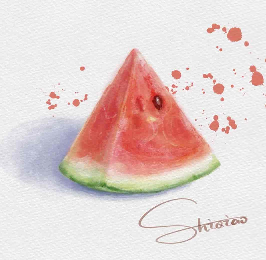 诗乔水彩ipad插画课水果+甜品2020年【画质高清有笔刷】