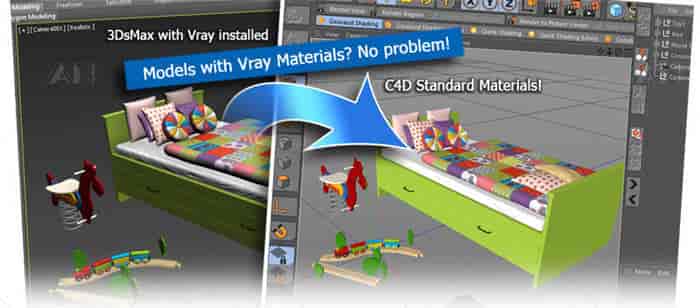 【C4D插件】3DS MAX场景模型导入C4D插件 MAXtoC4D v6.3 R15-R26 英文开心版下载
