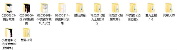 坏-男-孩约会课程合集-含魅力工程、相亲攻略、网聊大师等