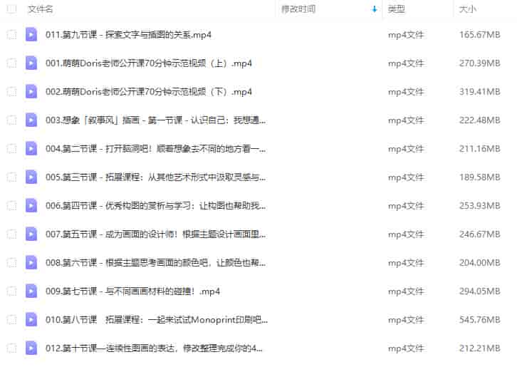 萌萌Doris剑桥艺术学院综合材料叙事风插画课2022【画质不错只有视频】