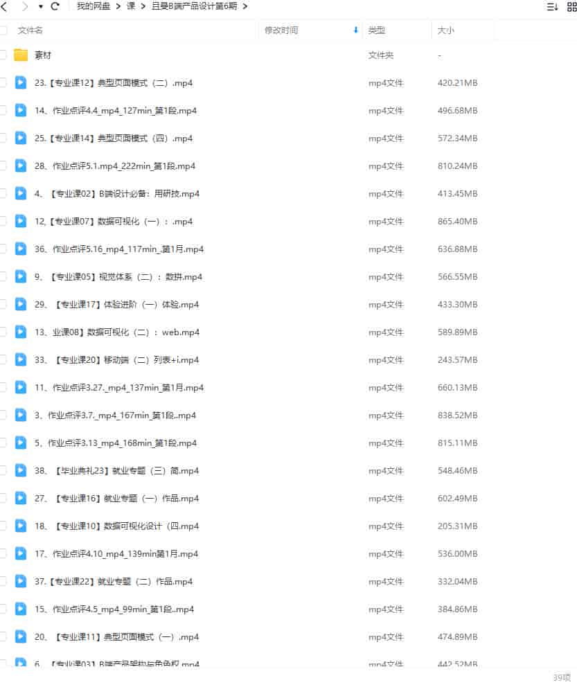 且曼B端产品设计训练营第6期2022年【画质不错有部分素材】