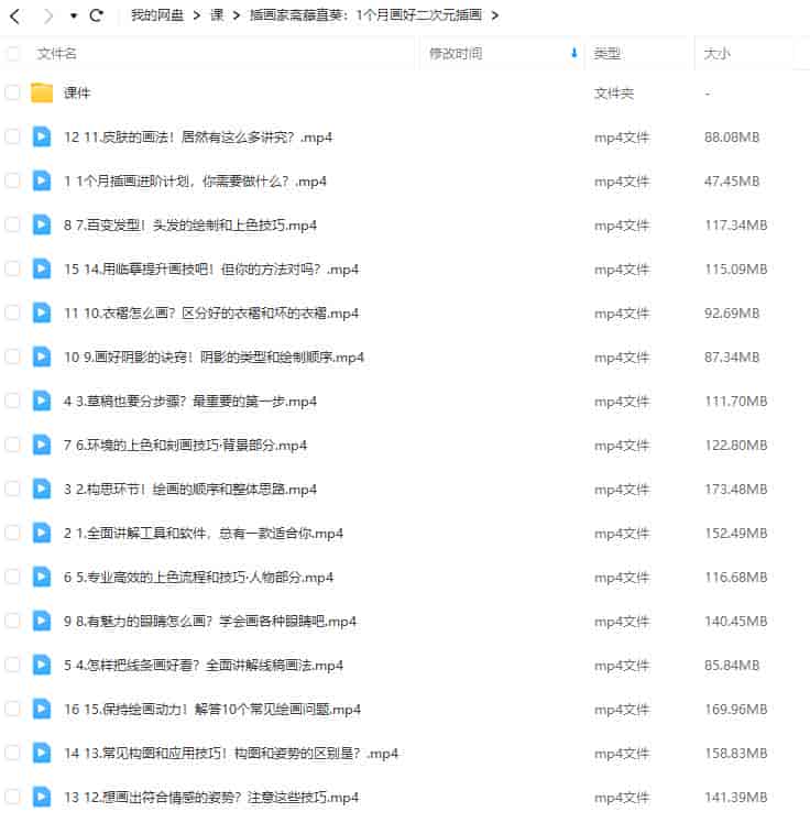 斋藤直葵1个月画好二次元插画2023年【画质高清有课件】