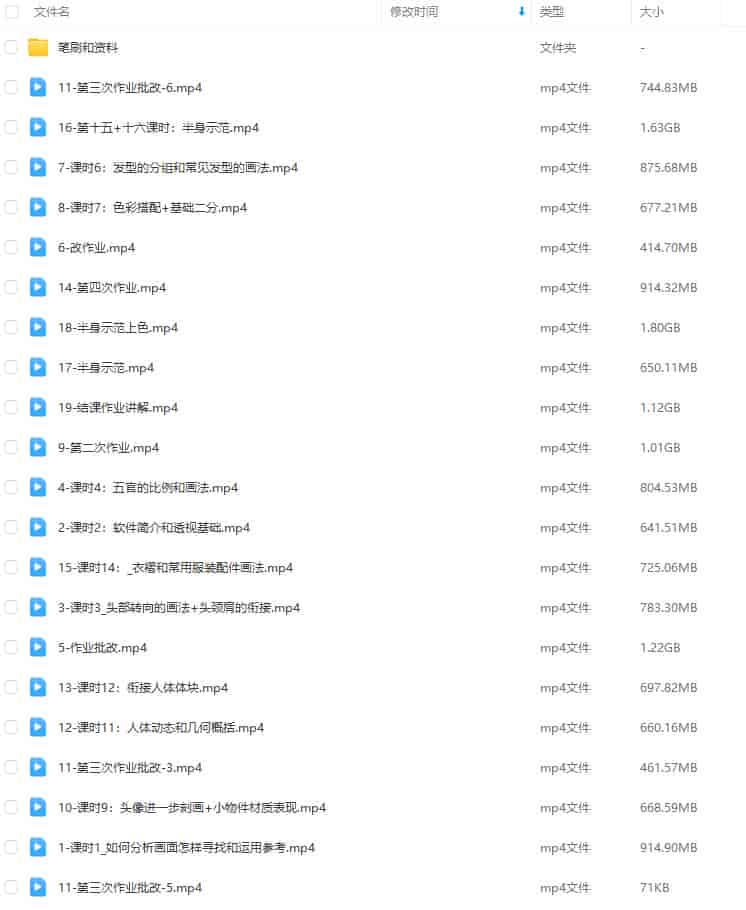 浴球炳平涂少女半身像设计系统课2023【画质超清有笔刷】
