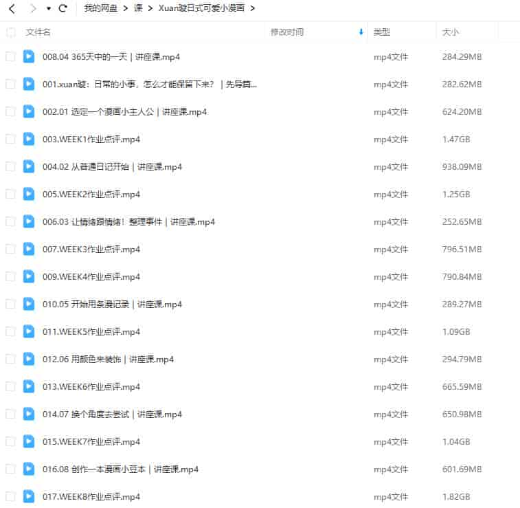 鲸字号Xuan璇日式可爱小漫画2023年【画质高清只有视频】