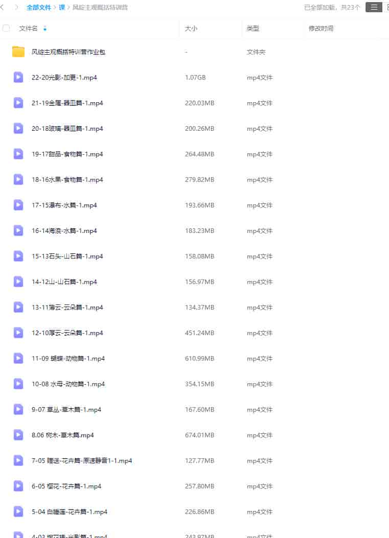 风绽主观概括特训营【画质不错有作业包】