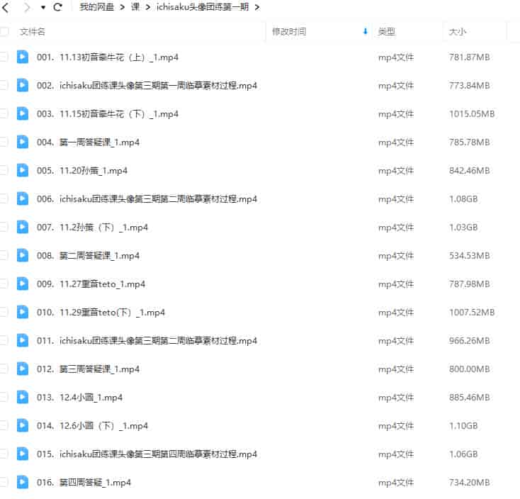 头像团练第1期2023年【画质高清只有视频】