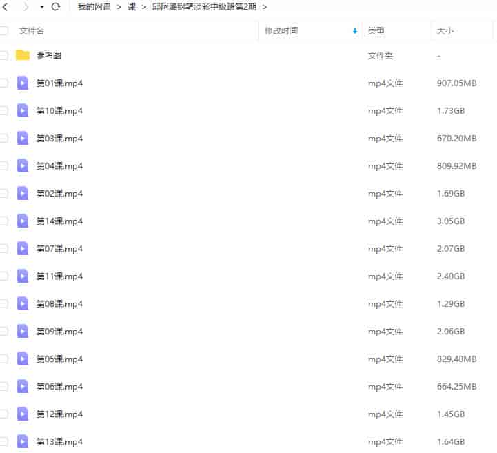 邱啊璐第2期钢笔淡彩中级班2020年【老课画质不错有参考图】