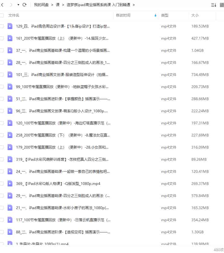 【缺】造梦族ipad商业插画系统课第6期【画质高清只有视频】