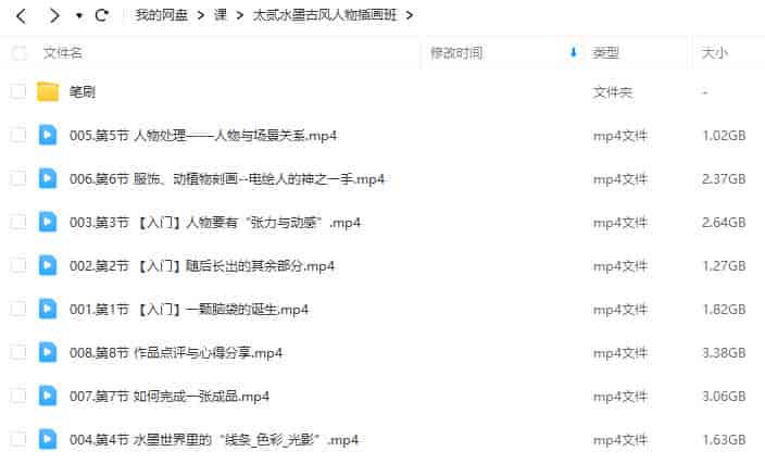 太贰水墨古风人物插画班2024年1月【画质高清有笔刷】