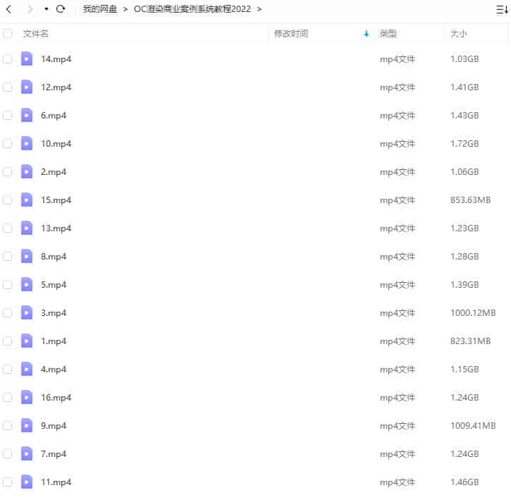 C4D+OC渲染商业案例系统课2022年【画质高清只有视频】
