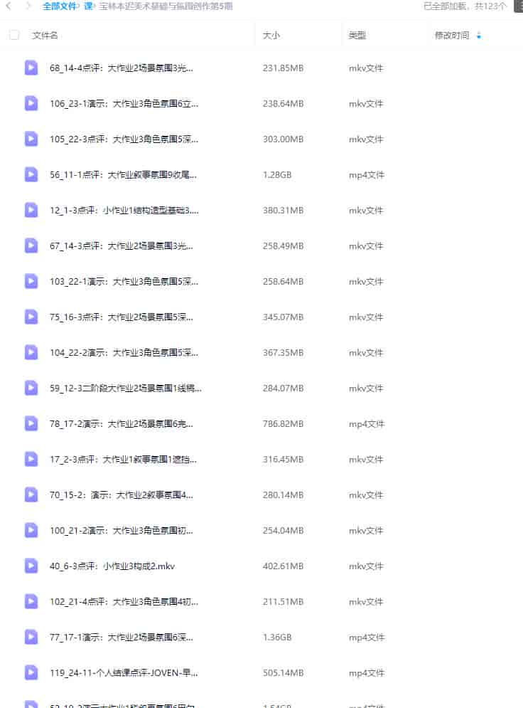 宝林本迟美术基础与氛围创作第5期2023年【画质不错只有视频】