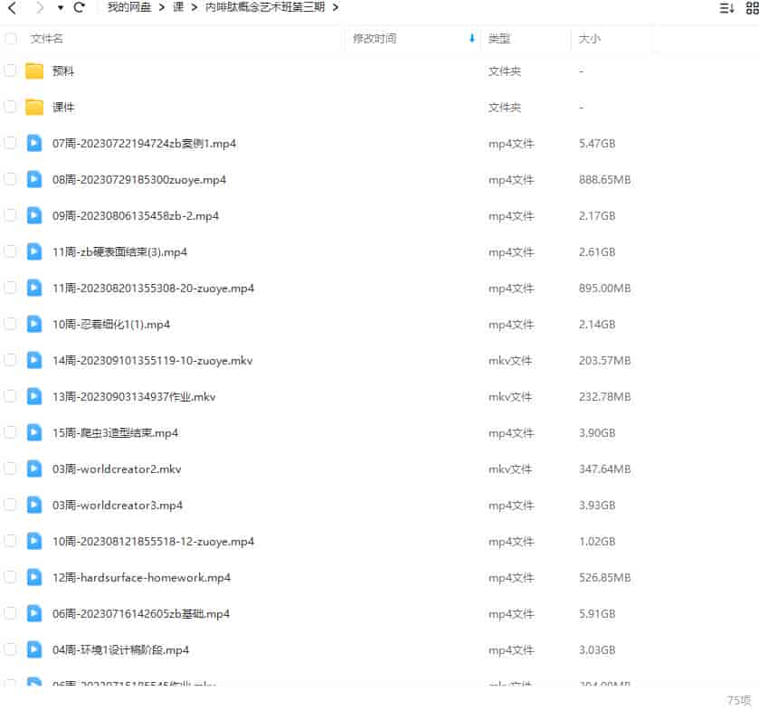 内啡肽概念设计艺术班第3期2023年【画质不错有大部分素材】
